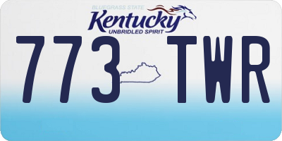 KY license plate 773TWR