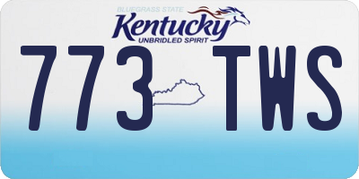 KY license plate 773TWS