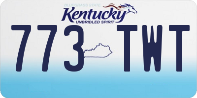 KY license plate 773TWT