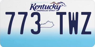 KY license plate 773TWZ
