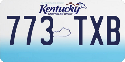 KY license plate 773TXB