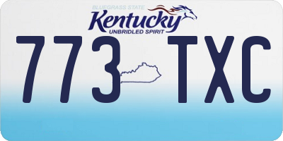 KY license plate 773TXC