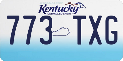 KY license plate 773TXG