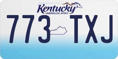 KY license plate 773TXJ