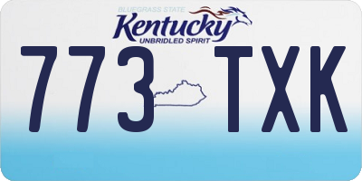 KY license plate 773TXK