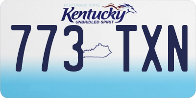 KY license plate 773TXN