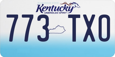 KY license plate 773TXO