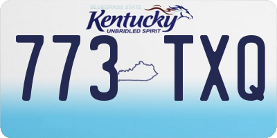 KY license plate 773TXQ