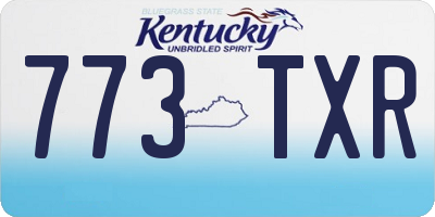 KY license plate 773TXR