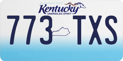 KY license plate 773TXS