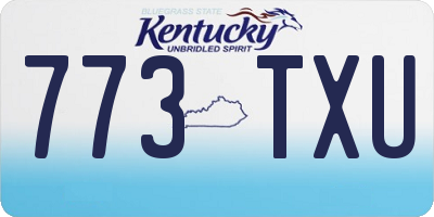 KY license plate 773TXU