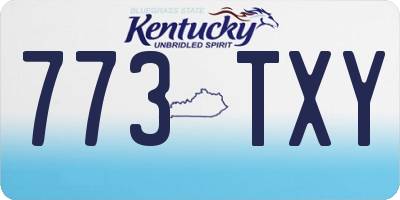 KY license plate 773TXY