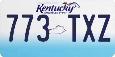 KY license plate 773TXZ