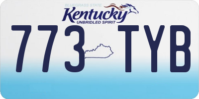 KY license plate 773TYB