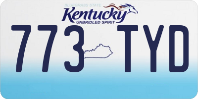 KY license plate 773TYD