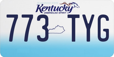KY license plate 773TYG