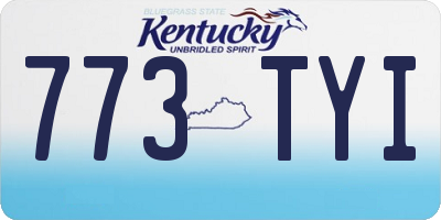 KY license plate 773TYI