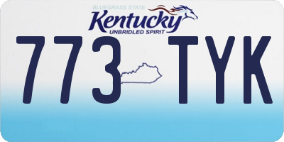 KY license plate 773TYK