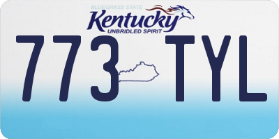 KY license plate 773TYL