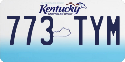 KY license plate 773TYM