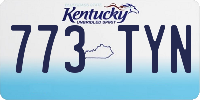 KY license plate 773TYN