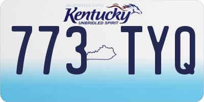 KY license plate 773TYQ