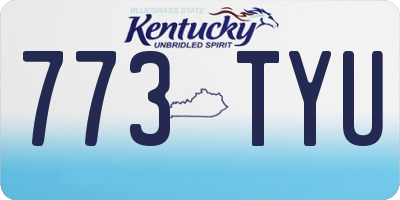 KY license plate 773TYU