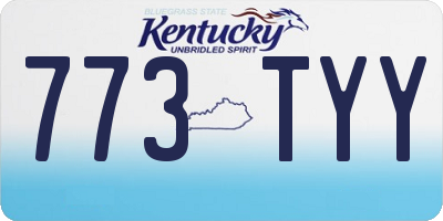 KY license plate 773TYY