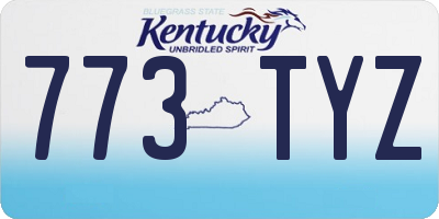 KY license plate 773TYZ