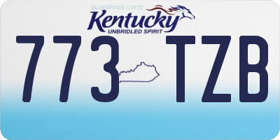 KY license plate 773TZB
