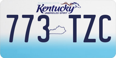 KY license plate 773TZC