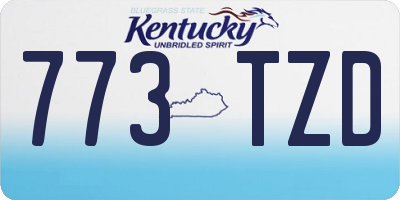 KY license plate 773TZD