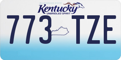 KY license plate 773TZE