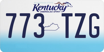 KY license plate 773TZG