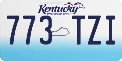 KY license plate 773TZI