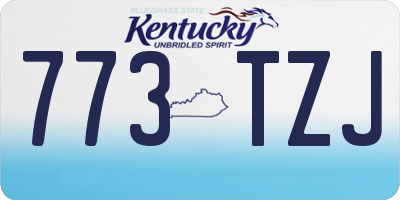 KY license plate 773TZJ