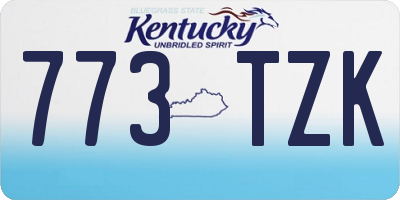 KY license plate 773TZK
