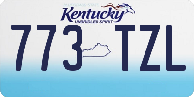 KY license plate 773TZL