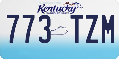 KY license plate 773TZM