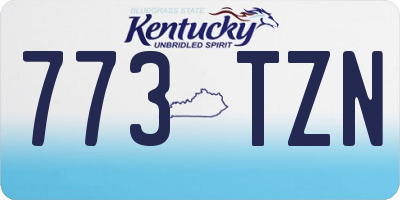 KY license plate 773TZN