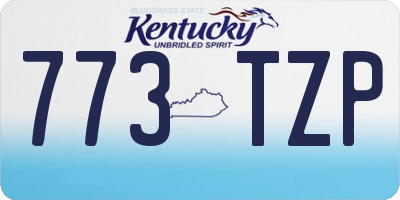 KY license plate 773TZP