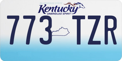 KY license plate 773TZR