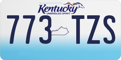 KY license plate 773TZS