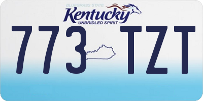 KY license plate 773TZT