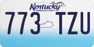 KY license plate 773TZU