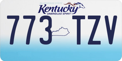KY license plate 773TZV
