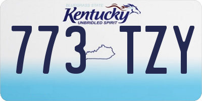 KY license plate 773TZY