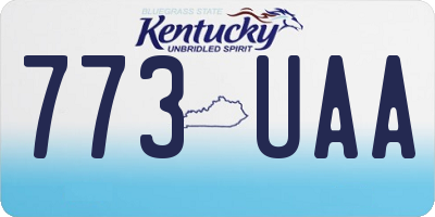 KY license plate 773UAA