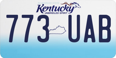 KY license plate 773UAB