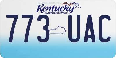 KY license plate 773UAC